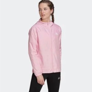 New Adidas pink track jacket aeroready wind breaker running women's ladies